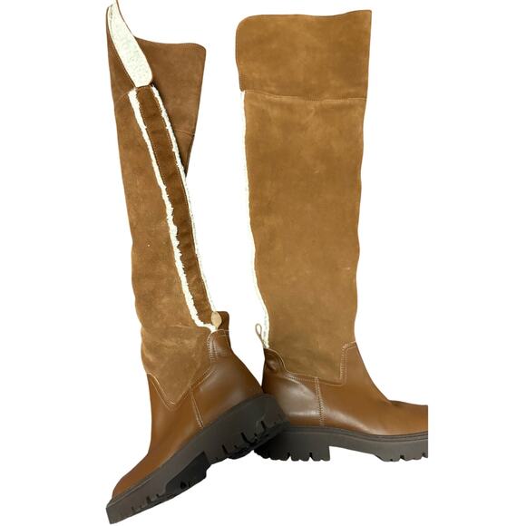 Zara over the knee leather suede boots - 37 - Picture 4 of 4